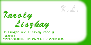karoly liszkay business card